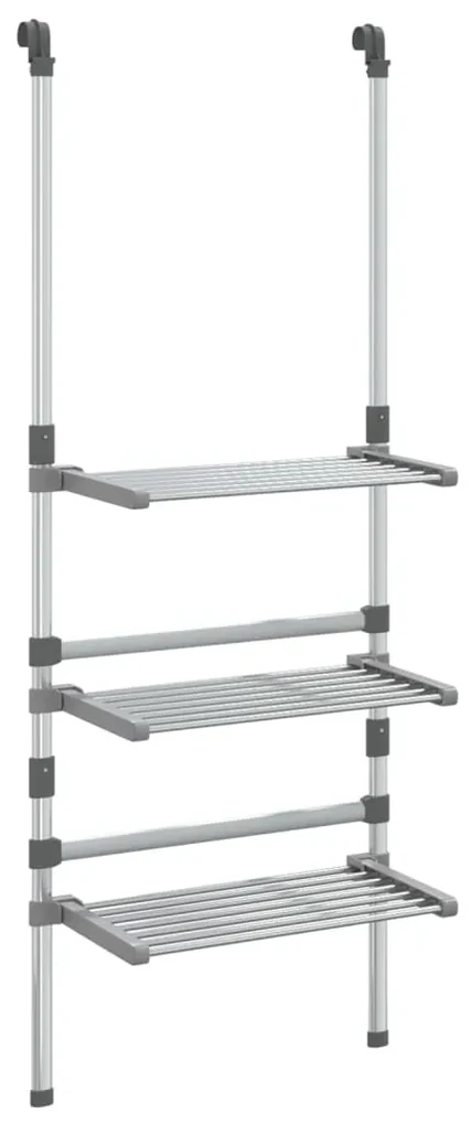 vidaXL Droogrek 3-laags hangend aluminium