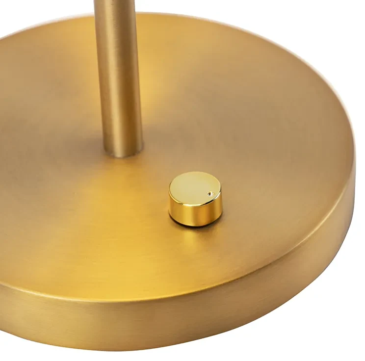Moderne tafellamp met dimmer brons incl. LED - Disco Modern rond Binnenverlichting Lamp