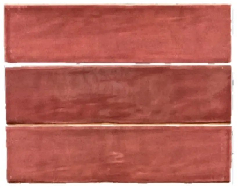 Terre d'Azur Gerona wandtegel 7.5x30cm bordeaux rood