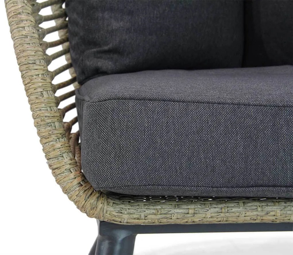 Stoel en Bank Loungeset 5 personen Wicker Taupe  Coco Coco Leonardo