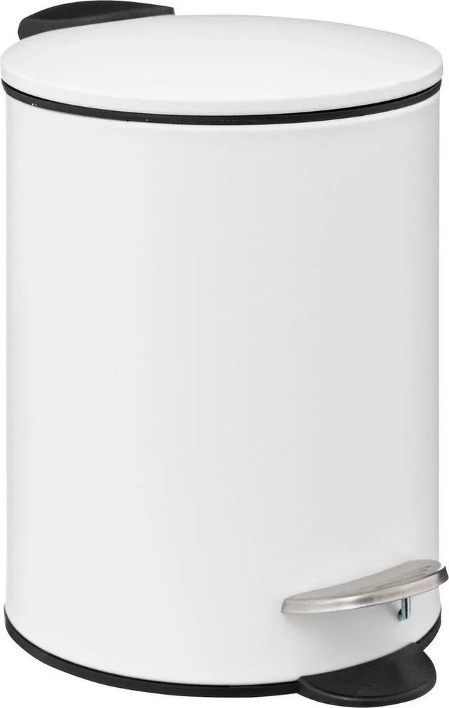 5Five Colorama Pedaalemmer - Wit - 3 Liter - Softclose - Dia. 17x25 cm
