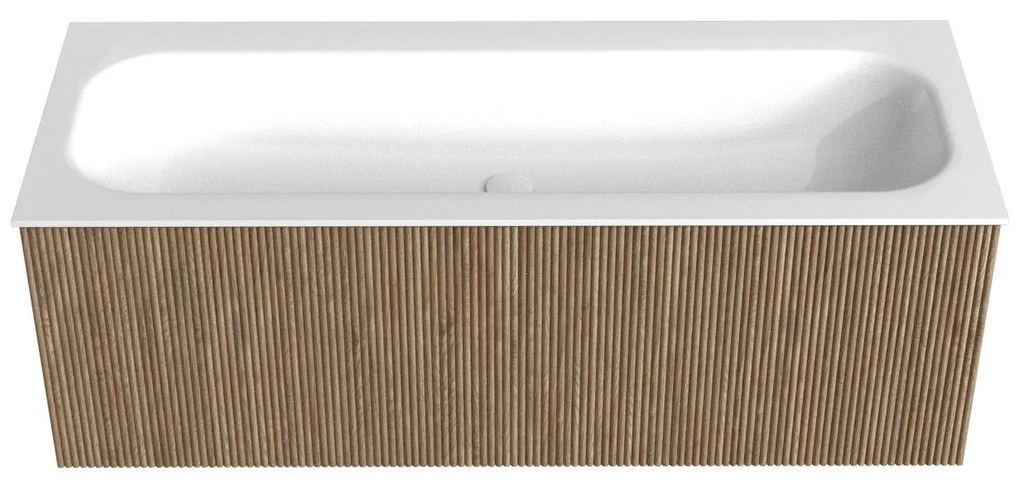 Mondiaz Kurve 120cm badmeubel dusk met 1 lade en wastafel big large midden zonder kraangat