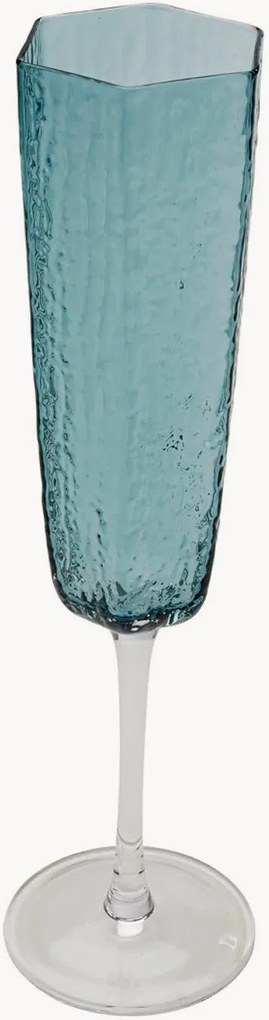 Handgemaakte champagneglazen Cascata, 4-delig