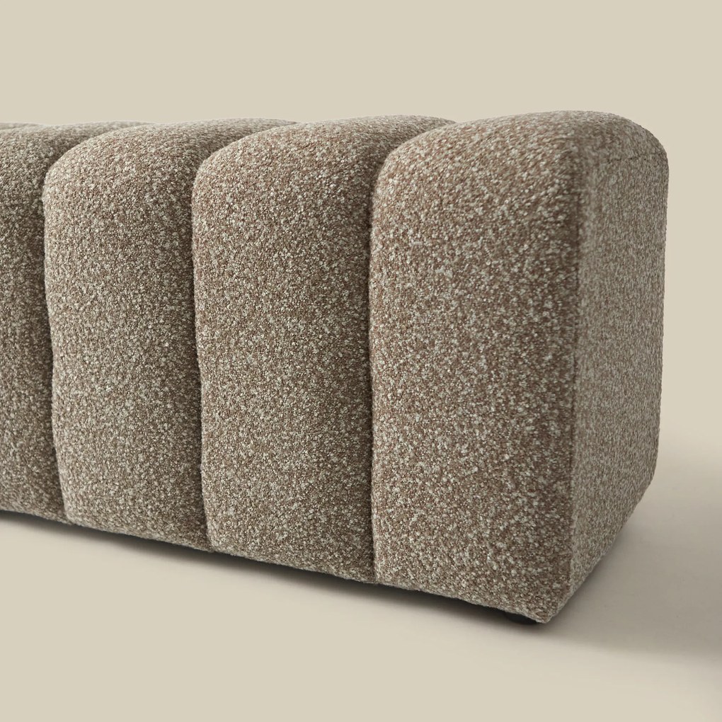 Bankje Zachte Stof Taupe 180 Cm