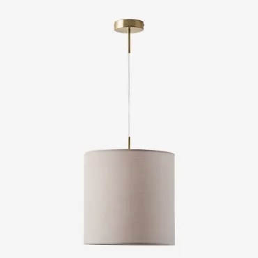 Arlina Stoffen Hanglamp Plafondlamp Licht Taupe Grijs Ø30 Cm - ↑30 Cm Arlina & Goud - Transparant - Sklum