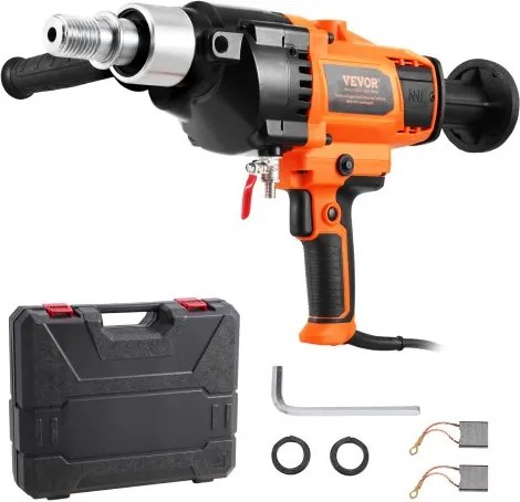 VEVOR Kernboormachine Diamantkernboormachine 2-18 cm Boordiameter en draagtas, Robuuste betonkernboormachine 2600 W, Nat en droog gebruik, Voor het boren in beton en het mengen van verf