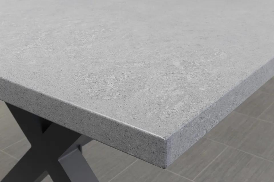 Verona betonlook tuintafel 220 x 100 cm. - Antraciet