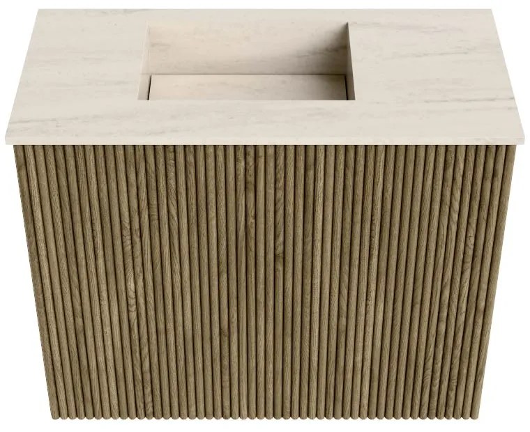 Mondiaz Joya DLux 50cm toiletmeubel dusk met wastafel faye links 1 kraangat meli