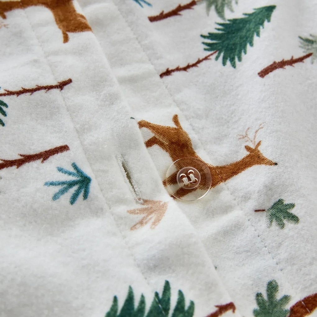 Kinderdekbedovertrek, flanel, dierenprint, GRIZZLY