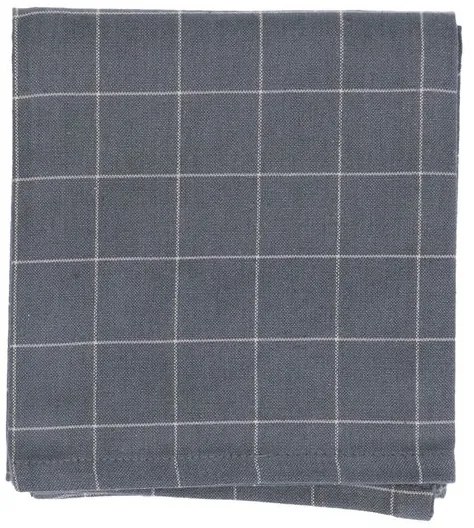 Theedoek, bio-katoen, donkergroen geruit, 50 x 70 cm