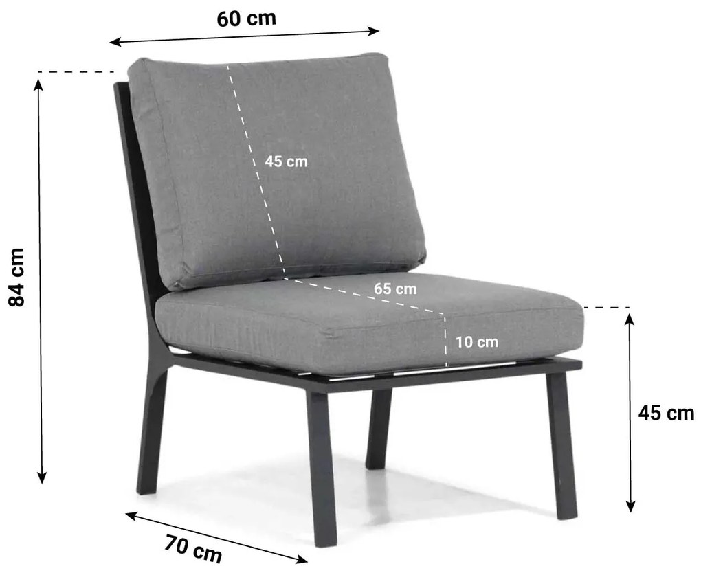 Dining Loungeset Aluminium Grijs 6 personen Lifestyle Garden Furniture Palazzo