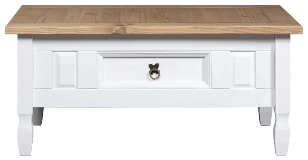 vidaXL Salontafel 100x60x45 cm Mexicaans grenenhout Corona-stijl wit