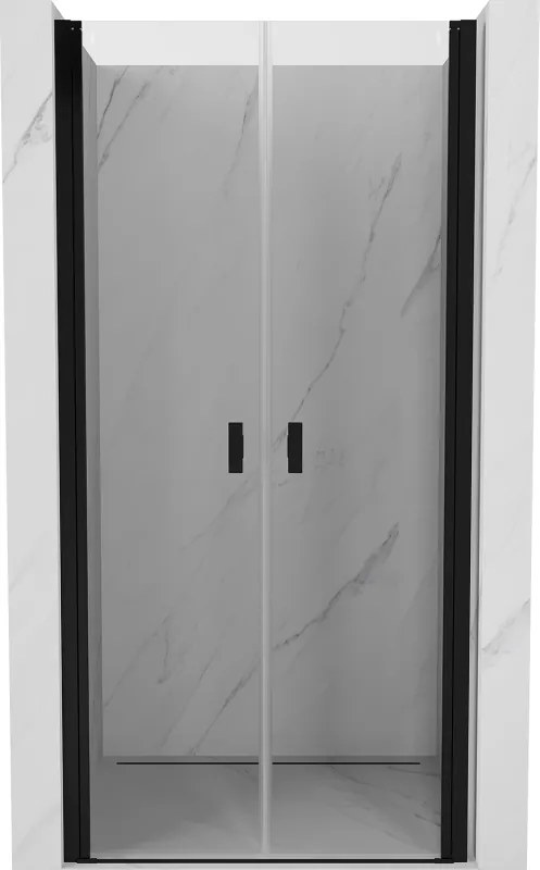 Mexen Mist draaideur douchedeur 100 cm, transparant, zwart - 8A7-100-000-70-00