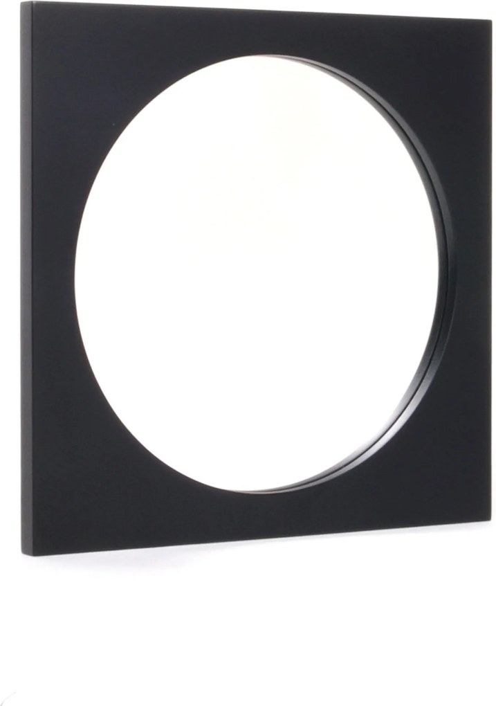 XLBoom | Spiegel Loop lengte 58.5 cm x breedte 58.5 cm x diepte 1.5 cm zwart wandspiegels hout met coating spiegels decoratie | NADUVI outlet