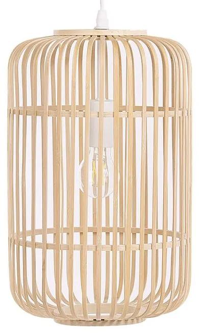 Hanglamp bamboe lichtbruin AISNE Beliani