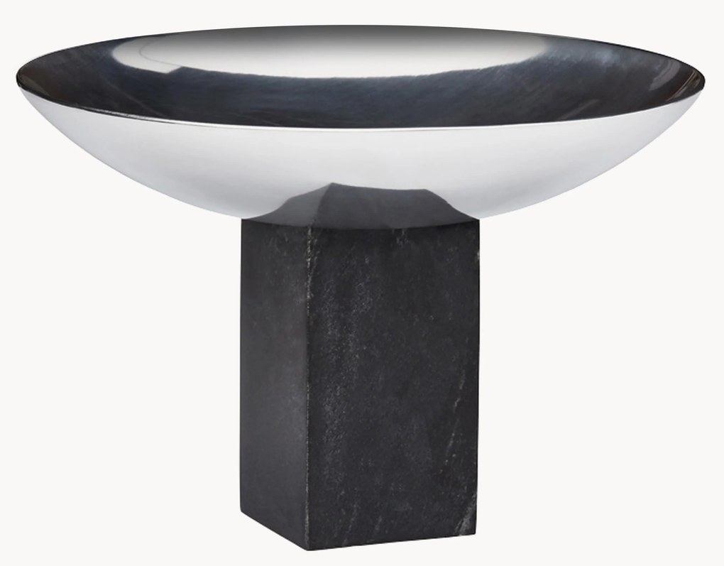 Decoratieve schaal Sapoto met marmeren voetstuk