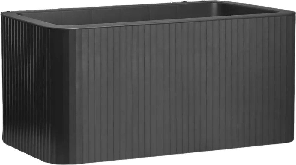 Florus Jive Terrace Stripe 80cm Plantenbak - L78 x W39 x H37.2 cm - Antraciet