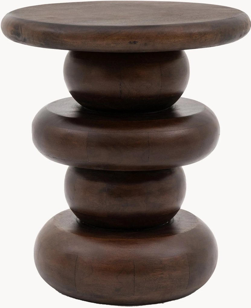 Ronde salontafel Sculpt van mangohout