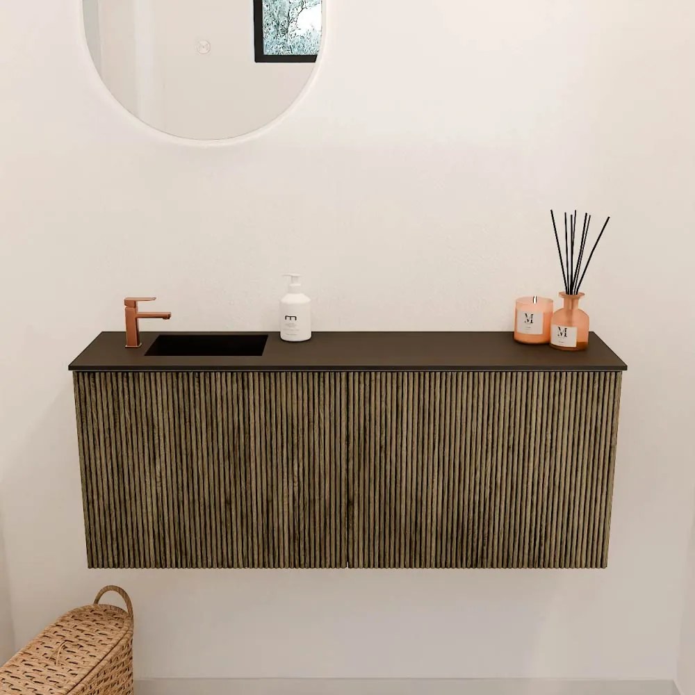 Mondiaz Joya 100cm toiletmeubel dusk met wastafel faye links 1 kraangat urban