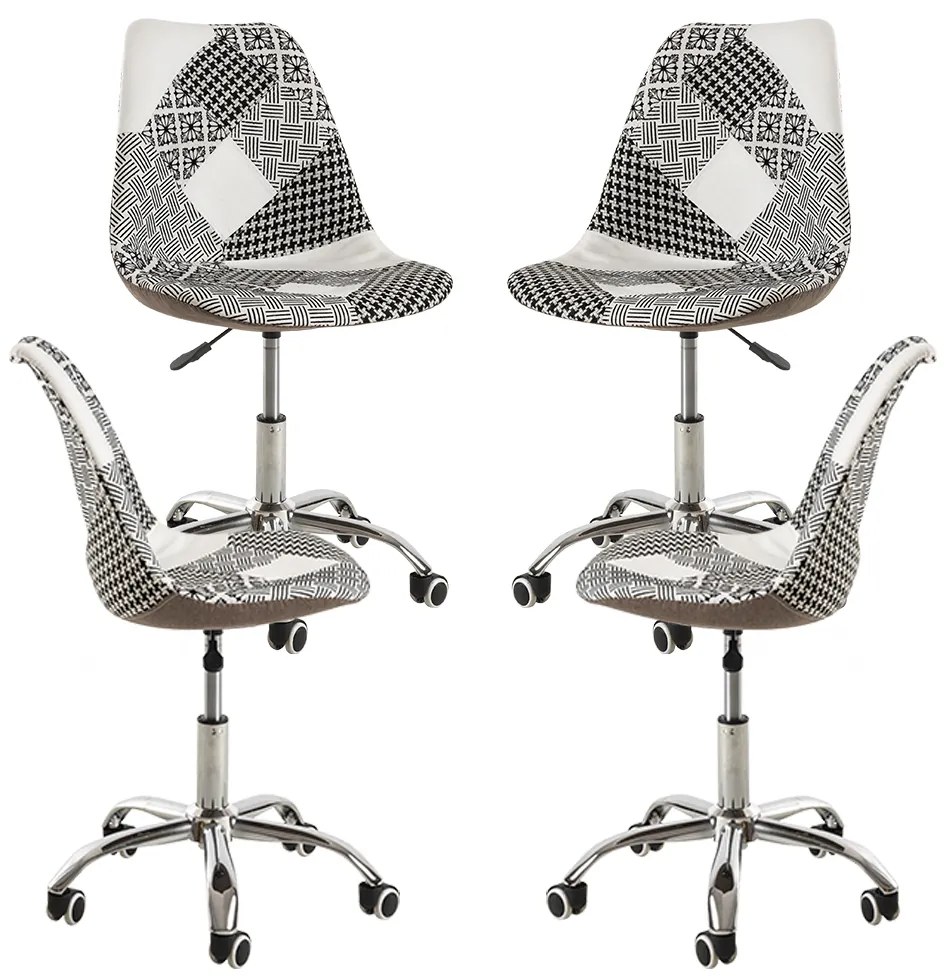 Set 4 Neo Patchwork Stoelen