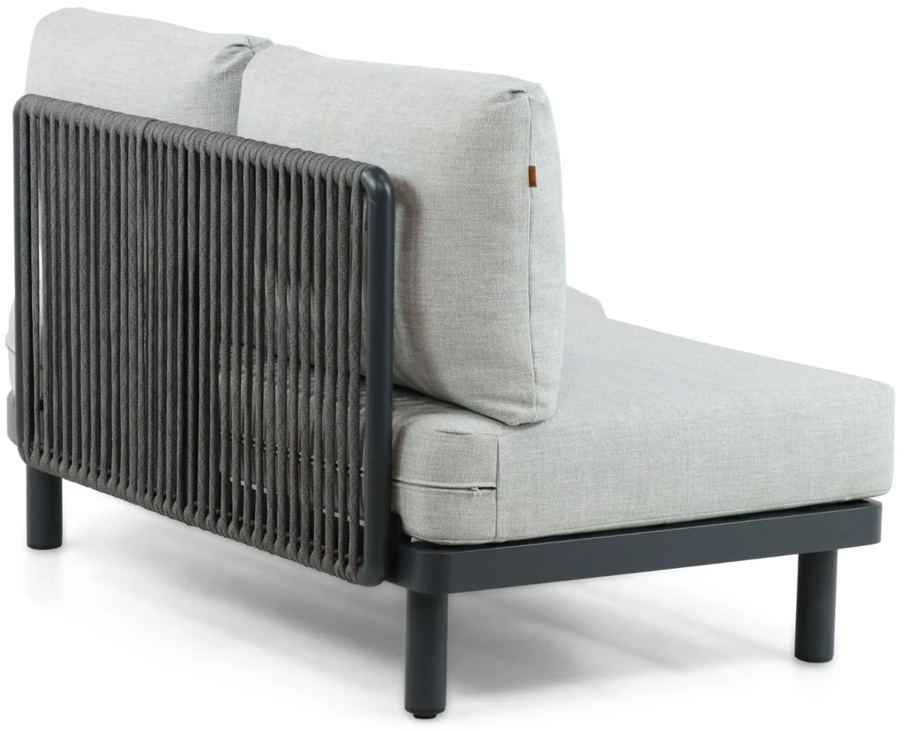 Hoek loungeset 5 personen Aluminium/rope Grijs  Santika Furniture Santika