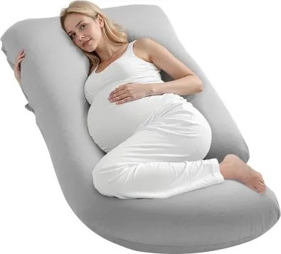 VEVOR Zwangerschapskussen 132x68x20cm, G-vormig voedingskussen, kussen voor volledige lichaamsondersteuning met afneembare en wasbare hoes, kussen voor zijslapers ter verlichting van rug, buik, heupen en benen