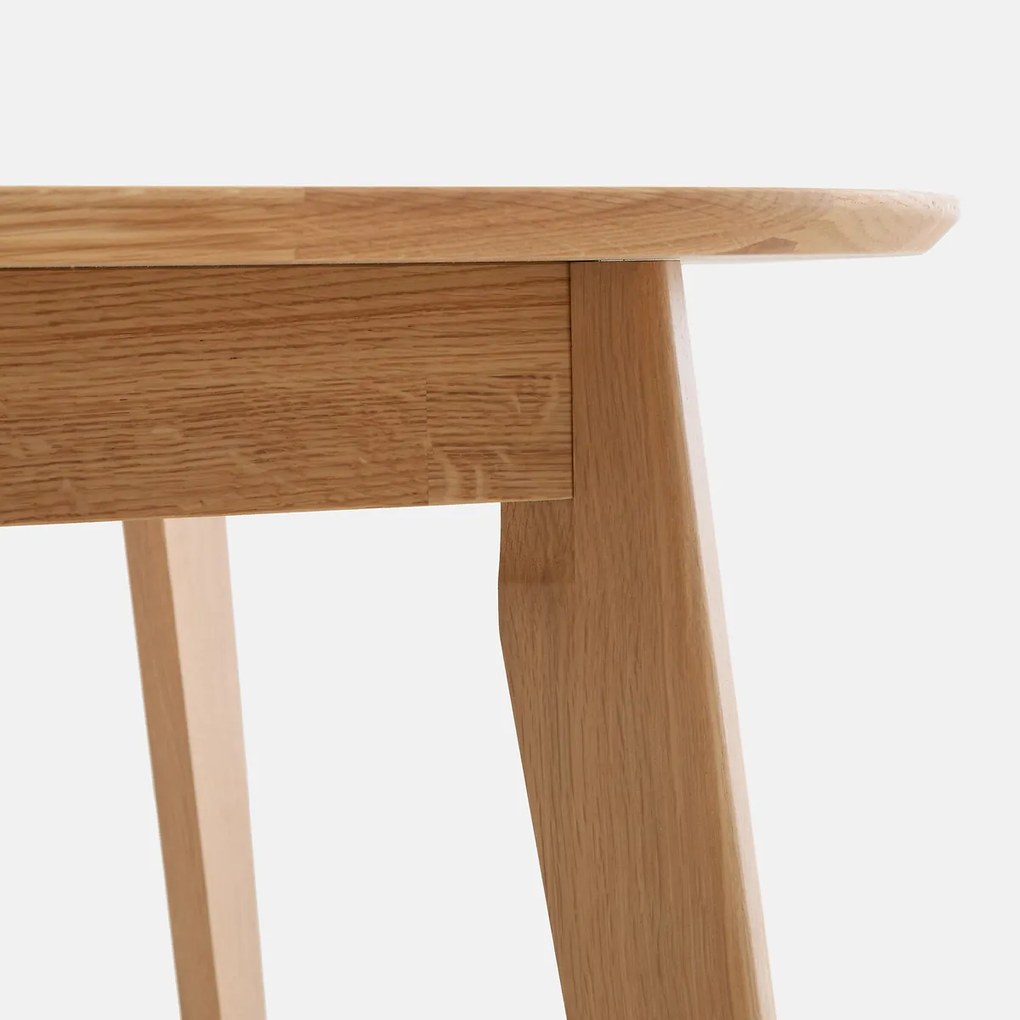 Eettafel, rechthoekig, van massief eikenhout, 4-persoons, Dalmar