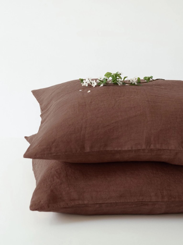 Linnen kussenhoes Chocolate