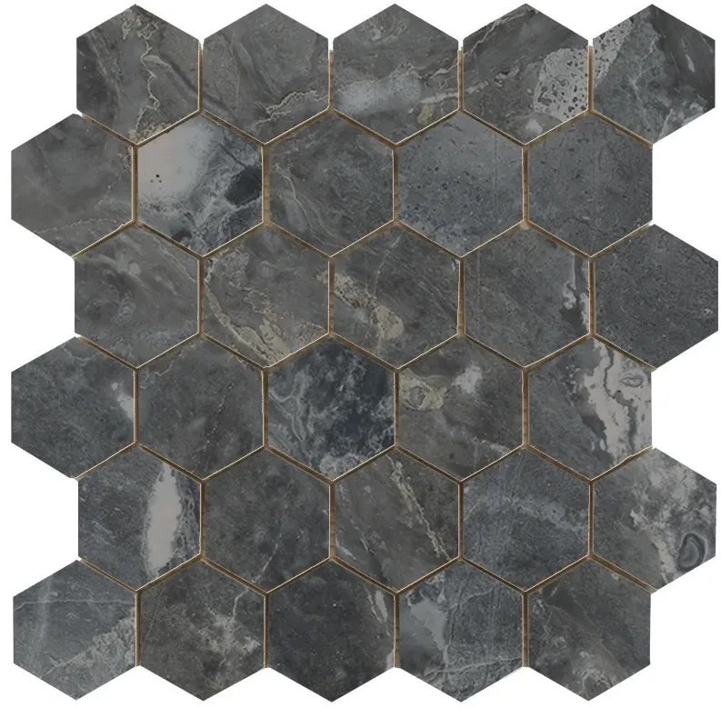 Jabo Luxury Dark hexagon mozaïek 26x27cm