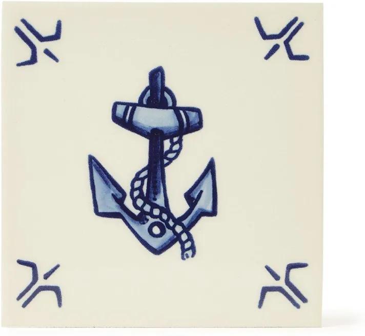 Royal Delft Schiffmacher Royal Blue Tattoo, Hope wandtegel 13 x 13 cm