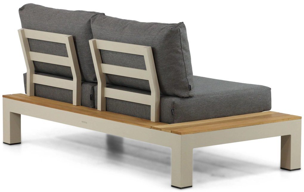 Loungeset 5 personen Aluminium/Teak Taupe Lifestyle Garden Furniture Vittoria