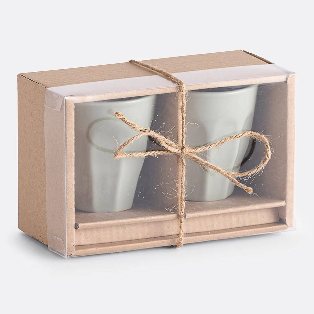 Set van 2 geribbelde koffiekopjes, Notele