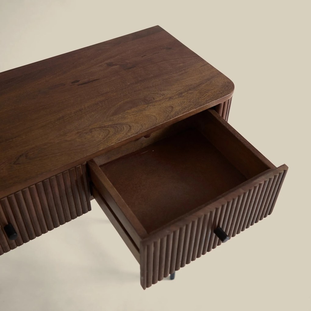 Haltafel Ribbel Hout 80 Cm - 80 X 35cm.