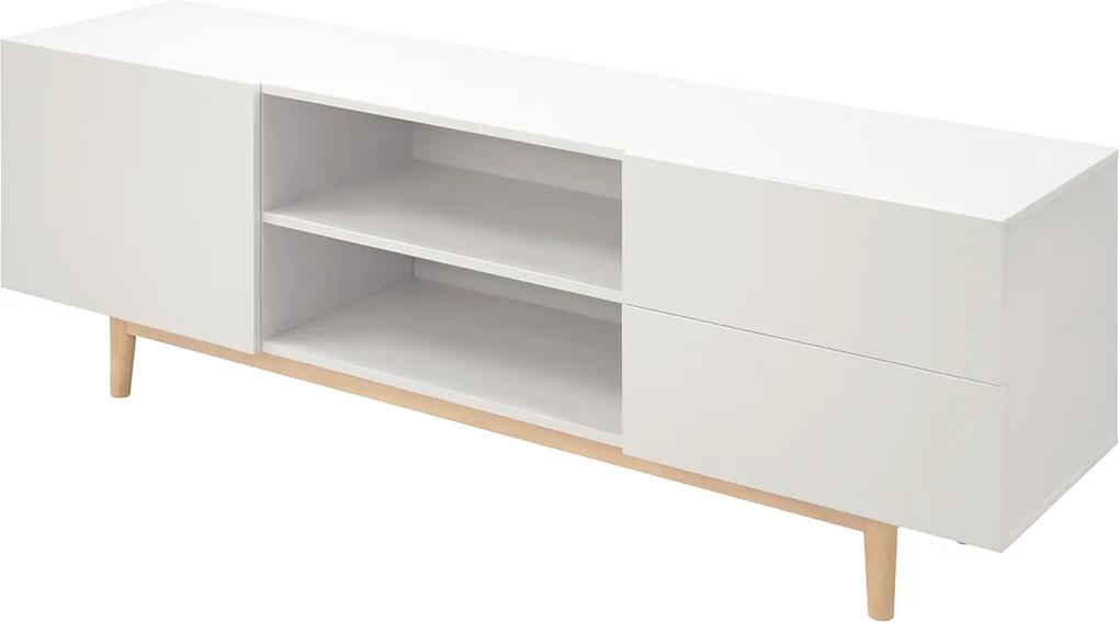 Lisomme Scandinavisch TV Meubel - Roos - 160 cm - Wit - Dressoir - Sideboard - Witte kasten - Scandinavisch design - Eikenhout