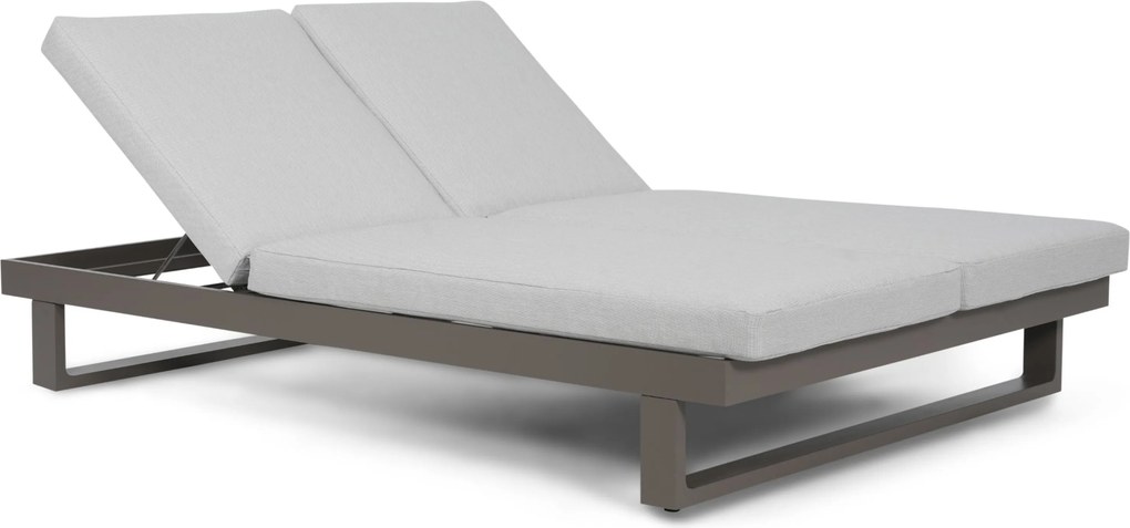 Lifestyle Garden Furniture Massimo Ligbed Met Kussen Antraciet/soft Grey Aluminium Grijs
