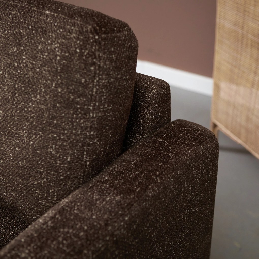 Moderne 3-zits Bank Bruine Stof