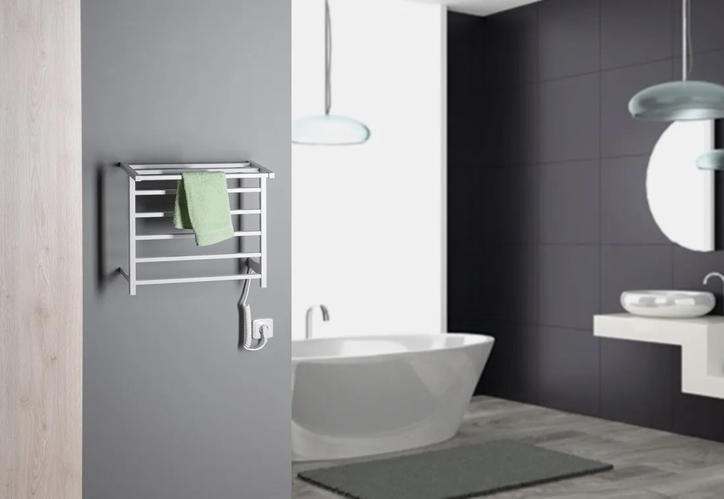 Sapho Elzor elektrische radiator mat wit 50x47cm 50W