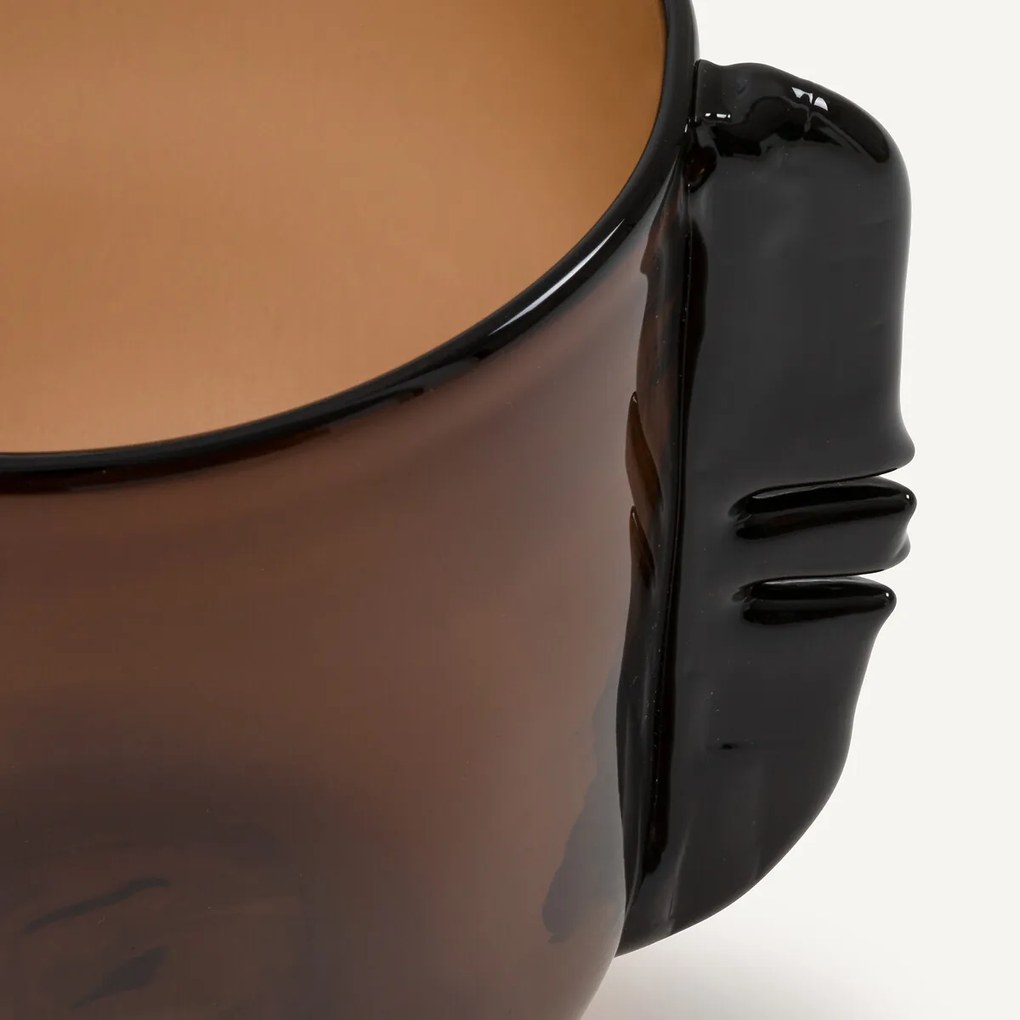 Handgeblazen glazen vaas, H22 cm, Limno