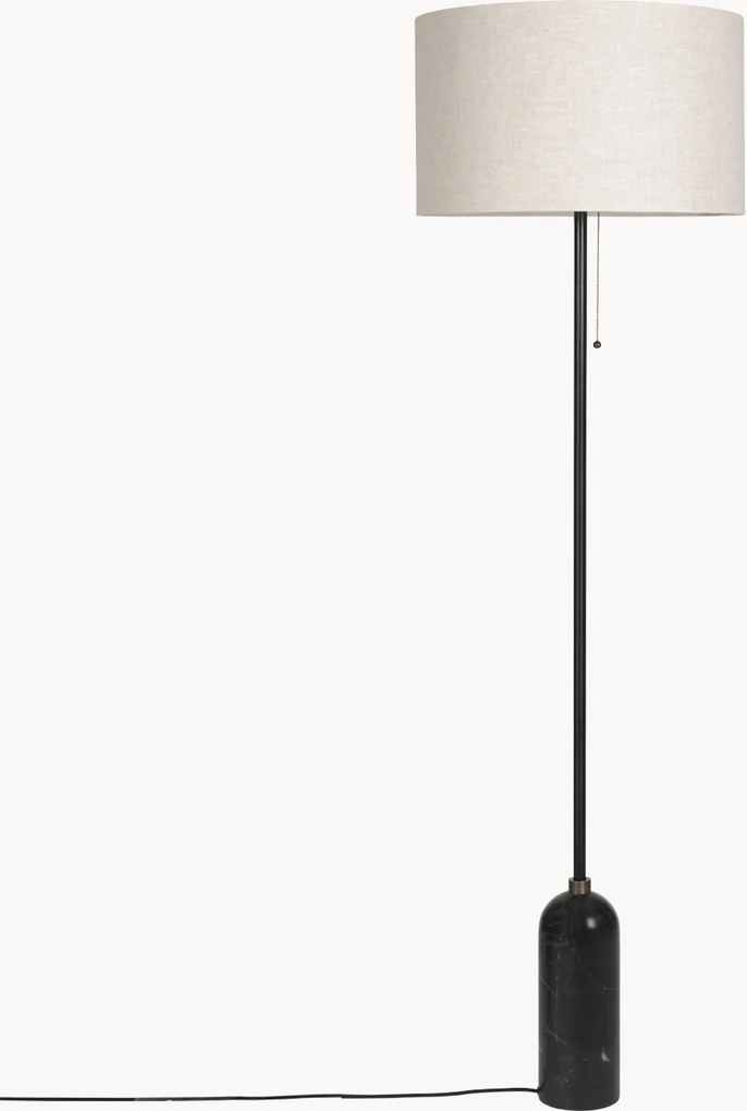 Dimbare vloerlamp Gravity met marmeren voet