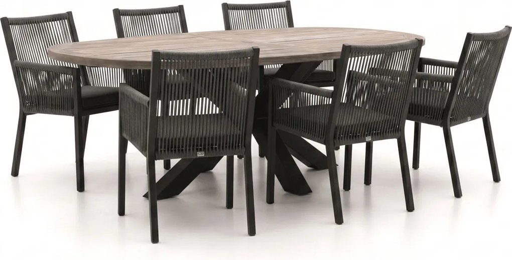 Diningset Manifesto  | 6 personen | Tuinset teakhout | 7-delig | Kees Smit Tuinmeubelen