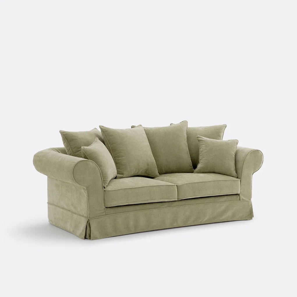 2-, 3- of 4-zitsbank met afneembare hoezen, in gemêleerd polyester, ADELIA