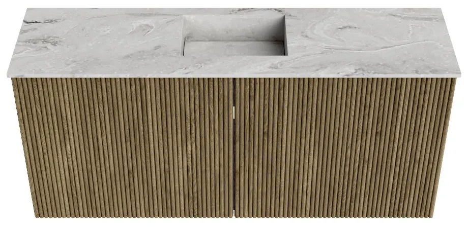 Mondiaz Joya DLux 90cm toiletmeubel dusk met wastafel faye midden zonder kraangat glace