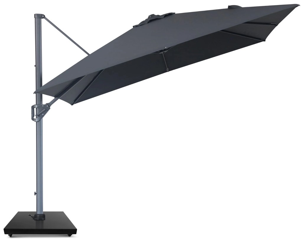 Zweefparasol 3x3m S1 (excl. voet) Grijs-antraciet Camello Diego