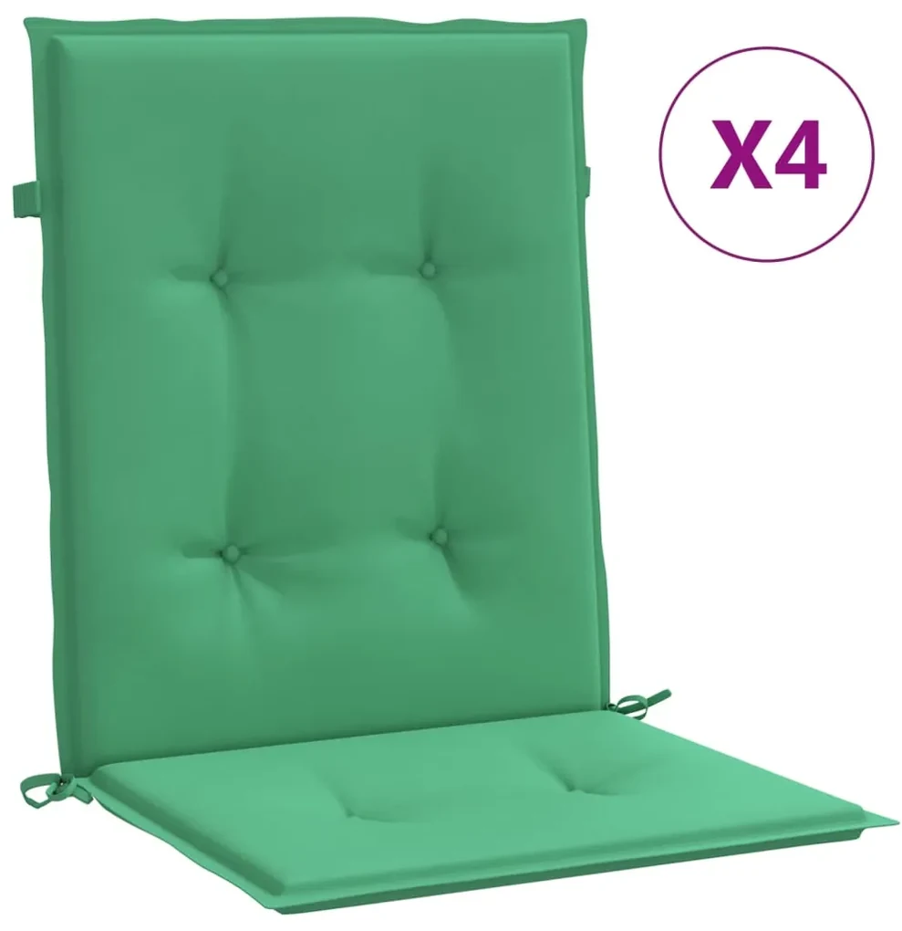 vidaXL Tuinstoelkussens 4 st 100x50x3 cm groen