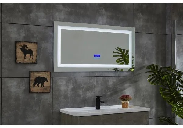 Badstuber spiegel met LED verlichting 120x60cm