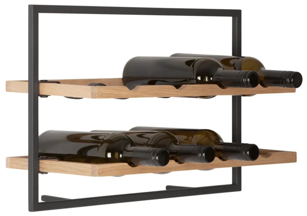 DTP Home Winemate Oak Type C Wand Wijnrek Van Eikenhout - 50x25x35cm.