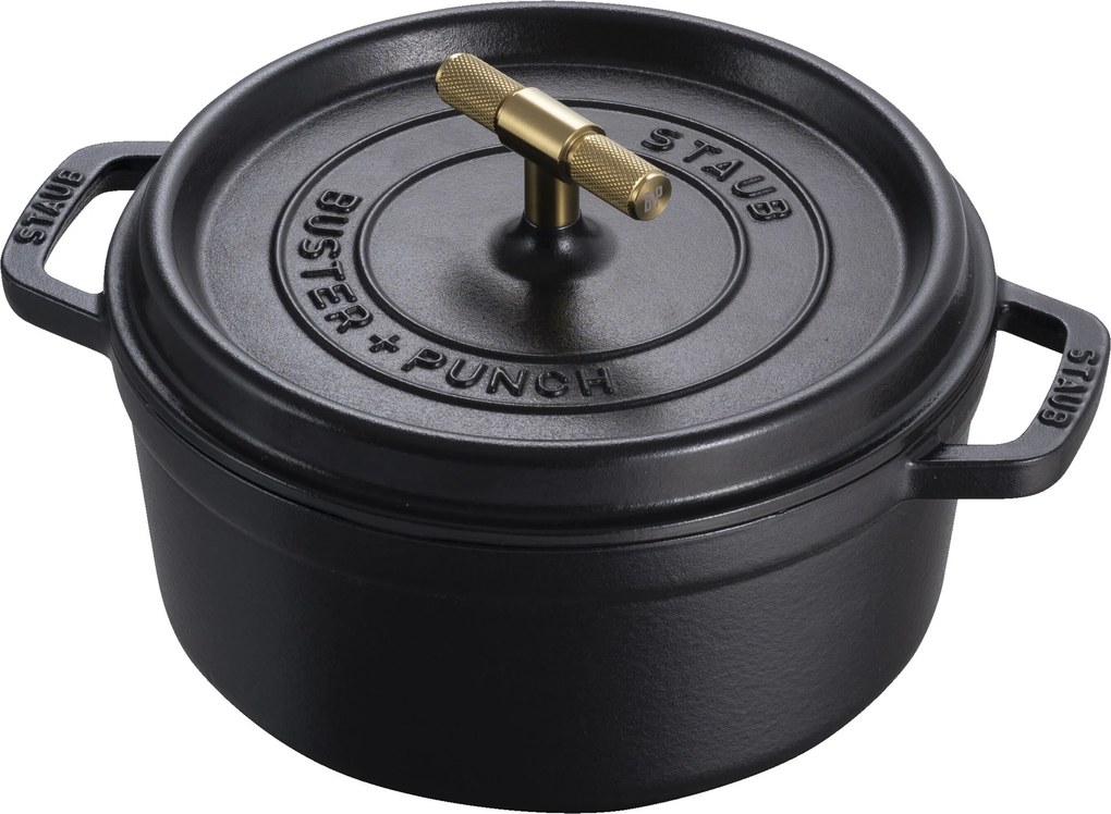 Staub La Cocotte Cocotte Buster+Punch 24 cm / 3,8 l, Rond, Zwart - La Cocotte - Staub