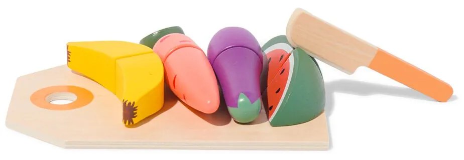 HEMA Groente En Fruit Plank Hout 6-delig
