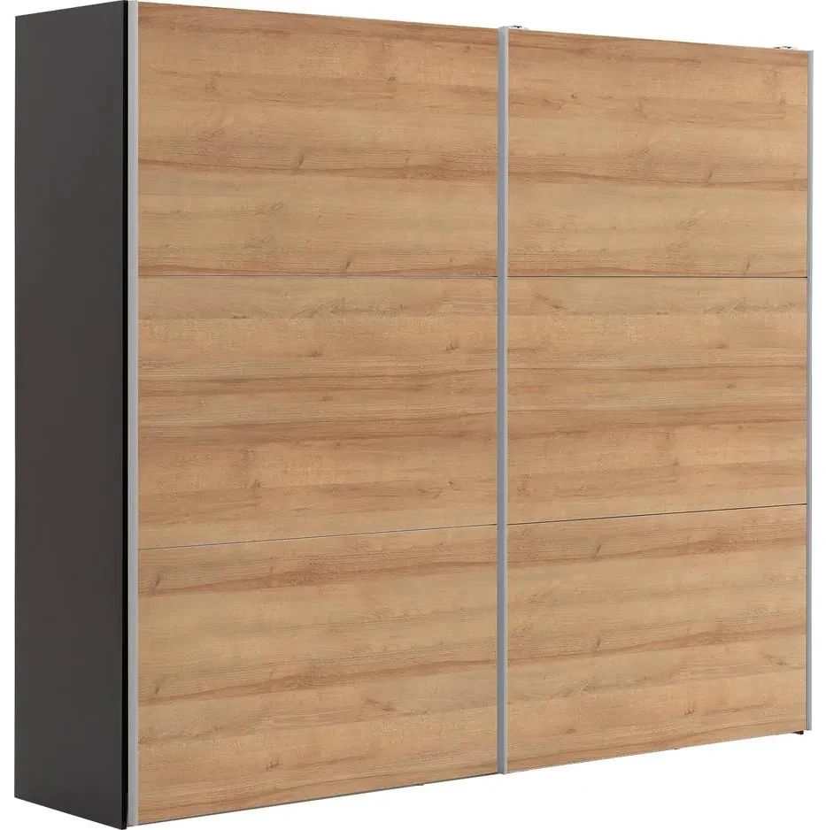 Goossens Kledingkast Easy Storage Sdk, 253 cm breed, 220 cm hoog, 2x 3 paneel schuifdeuren