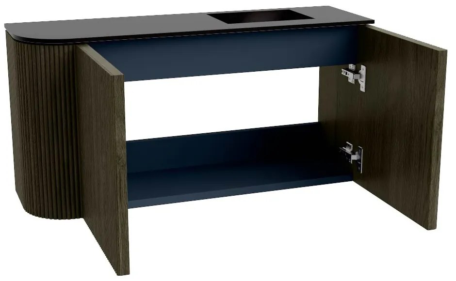 Mondiaz Joya 80cm toiletmeubel ronding links shadow met wastafel faye rechts zonder kraangat urban